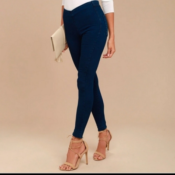 Free People Denim - Free People soft stretchy high rise denim leggings